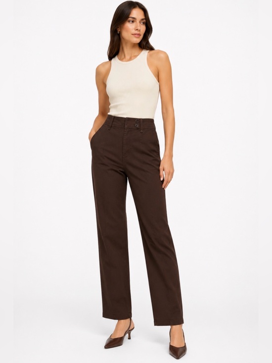 Zara Pants - Zara High Waisted Tailored Trousers in Chocolate Brown Size 8
